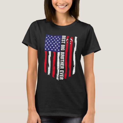 American Flag  Singapore Flag Best Big Brother Ev T_Shirt