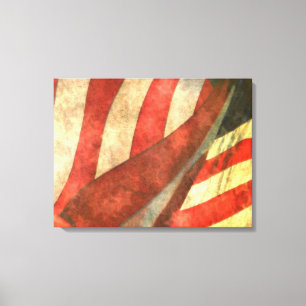 American Flag Single Panel Wrapped Canvas Print