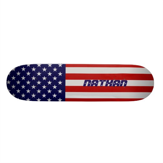 Longboard Area American Flag – Skateboard Cruiser Multicolore Nuovo, Stile USA