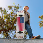 American Flag Skateboard - USA - Patriotic<br><div class="desc">USA - United States of America - Flag - Patriotic - Independence Day - July 4th - Customizable - Choose / Add Your Unique Text / Color / Image - Make Your Special Gift - Resize and move or remove and add elements / image with customization tool. You can also...</div>