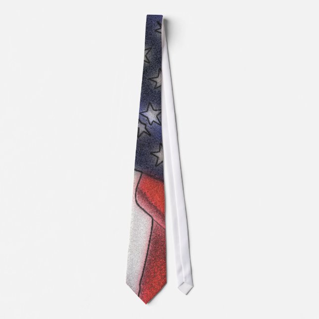 American Flag Sketch Tie (Front)