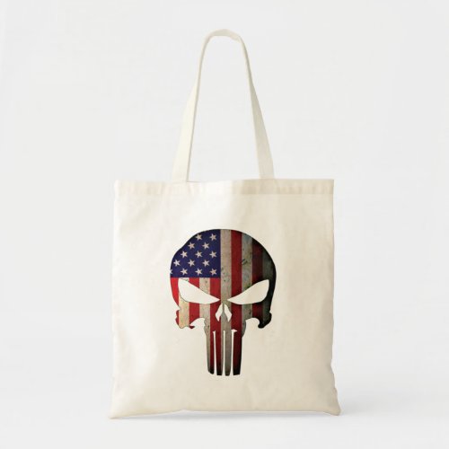 American Flag Skull93 Tote Bag