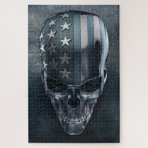 American Flag Skull 1000 Puzzle