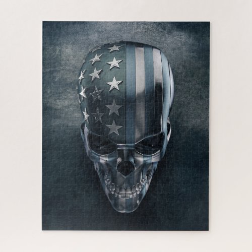 American Flag Skull 500 Puzzle