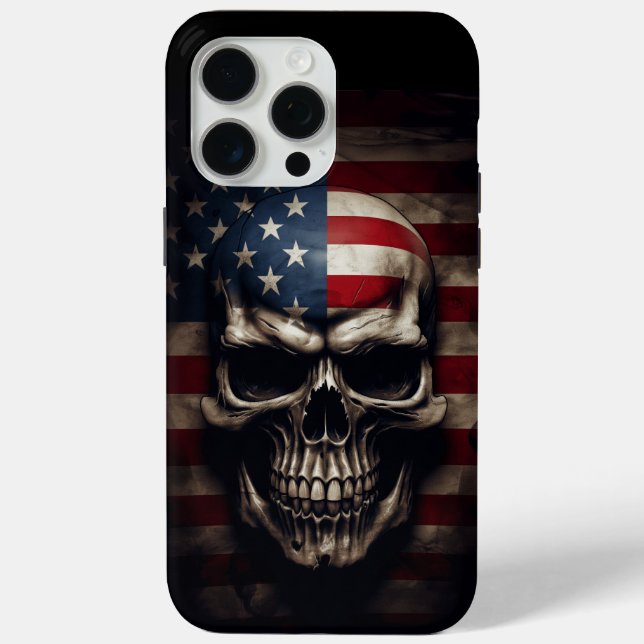 American Flag Skull  Case-Mate iPhone Case (Back)