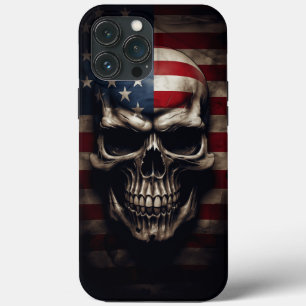 American Flag Skull iPhone 13 Pro Max Case