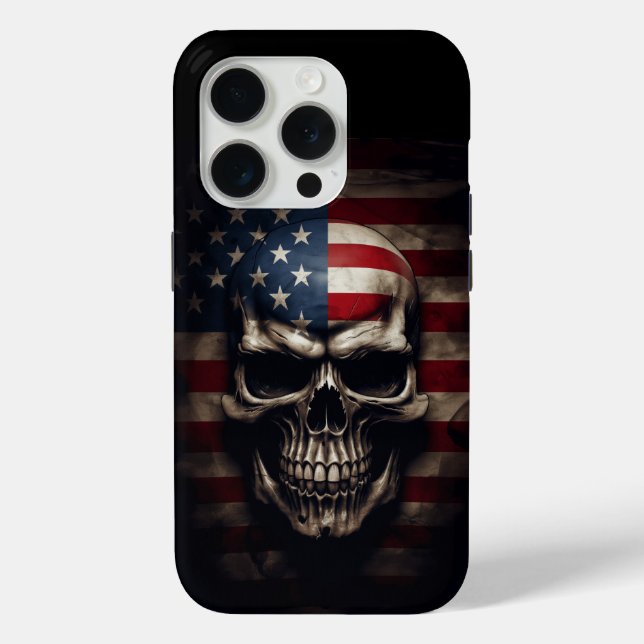 American Flag Skull  Case-Mate iPhone Case (Back)