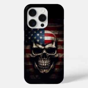 American Flag Skull  iPhone 15 Pro Case