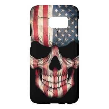 American Flag Skull Samsung Galaxy S7 Case by UniqueFlags at Zazzle