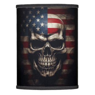 American Flag Skull Lamp Shade