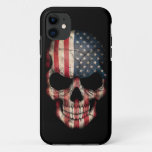 American Flag Skull On Black Iphone 11 Case at Zazzle