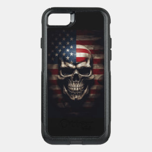 American Flag Skull  OtterBox Commuter iPhone SE/8/7 Case
