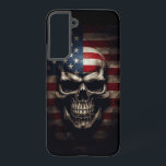 American Flag Skull  Samsung Galaxy S22  Case<br><div class="desc">Step into the realm of patriotic fervor with our collection featuring the iconic American Flag Human Skull design. This emblem of unwavering loyalty and national pride is now available across a range of stunning products, each meticulously crafted to capture the essence of resilience and honor. From eye-catching wall art to...</div>