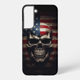 American Flag Skull  Samsung Galaxy S22+ Case