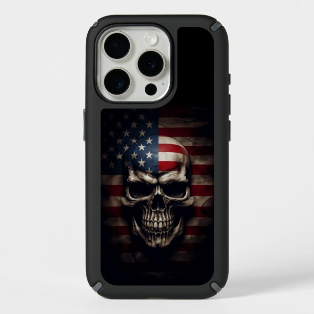 American Flag Skull  Speck iPhone Case (Front)