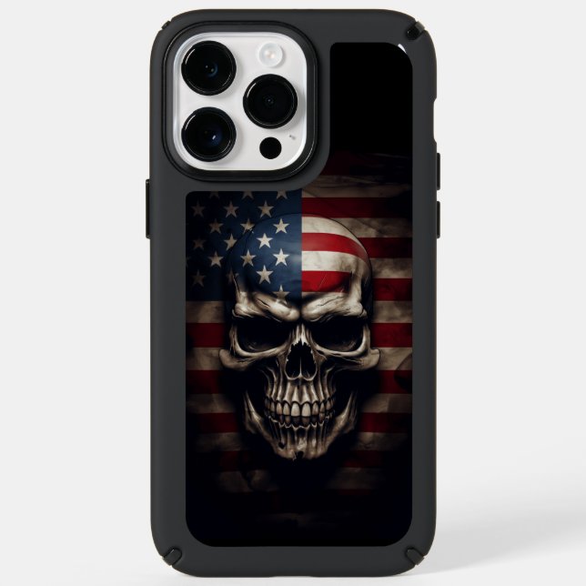 American Flag Skull  Speck iPhone Case (Front)