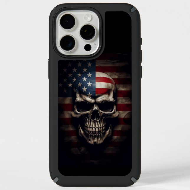 American Flag Skull  Speck iPhone Case (Front)