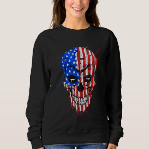 American Flag Skull Sweatshirt