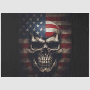 American Flag Skull Tissue Paper