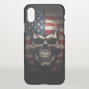 American Flag Skull iPhone X Case
