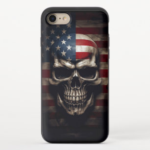 American Flag Skull  iPhone 8/7 Slider Case