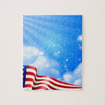 American Flag Sky Background Design Jigsaw Puzzle American Flag Sky Background Design Jigsaw Puzzle