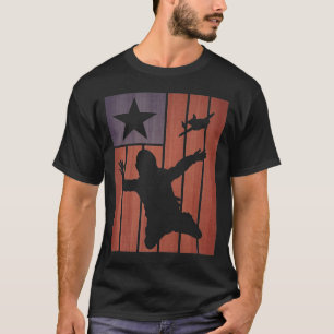 American Flag Skydiving Usa Flag Sydiver T-Shirt