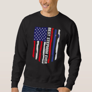 American Flag & Slovenia Flag Best Stepmom Ever Fa Sweatshirt