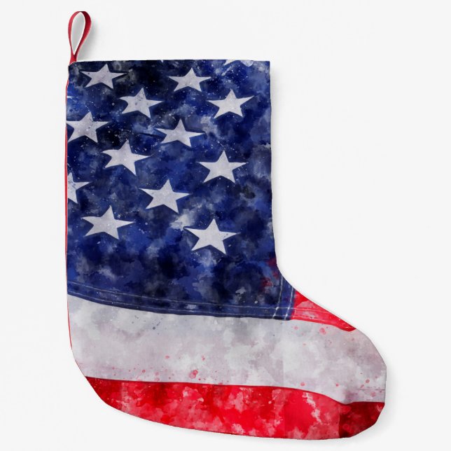 American flag small christmas stocking (Front)