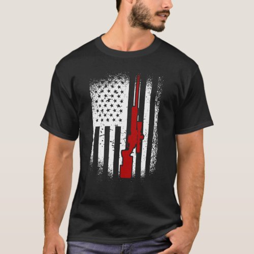 American Flag Sniper Rifle 2nd Amendment Sniper T_Shirt