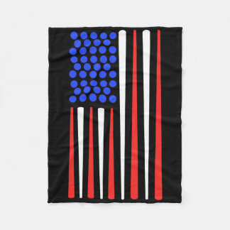 American Flag Snooker Billiard Player Billiards Fleece Blanket