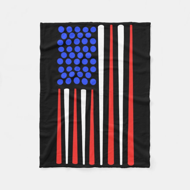 American Flag Snooker Billiard Player Billiards  Fleece Blanket (Front)