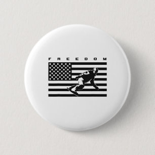 American Flag Snowboard Apparel - Snowboarding Sno Button