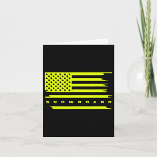 American Flag Snowboard Apparel - Snowboarding Sno Card