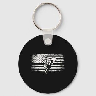 American Flag Snowboard Apparel - Snowboarding Sno Keychain
