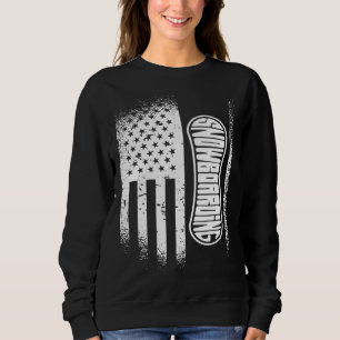 American Flag Snowboarding Sweatshirt