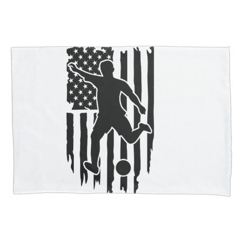 American Flag Soccer Shirt Pillow Case