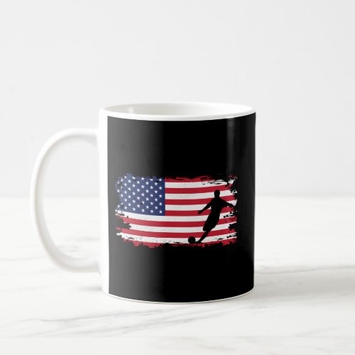 American Flag Soccer Soccer Coffee Mug