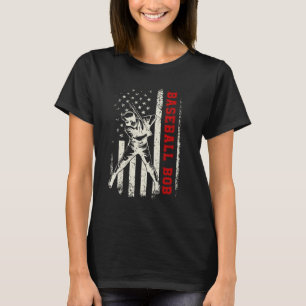 American Flag Softball Baseball Bob  Father s Day T-Shirt