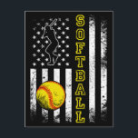 American Flag Softball Team Vintage Funny Postcard<br><div class="desc">American Flag Softball Team Vintage Funny design Gift Standard Postcard Classic Collection.</div>