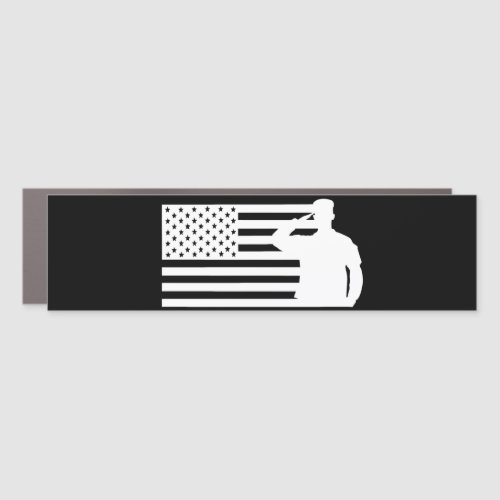 American Flag Soldier Military Bumper Sticker Car Magnet