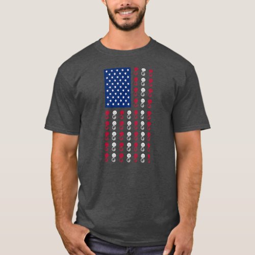 American Flag Sousaphone Player Funny 4th of July T_Shirt