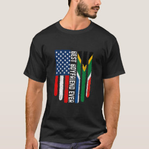American Flag South Africa Flag Best Boyfriend Eve T-Shirt
