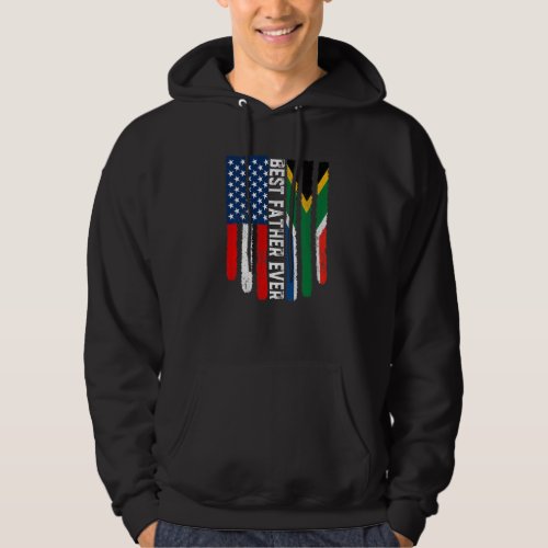 American Flag South Africa Flag Best Father Ever F Hoodie