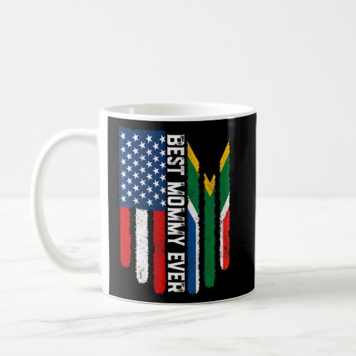 American Flag South Africa Flag Best Mommy Ever Fa Coffee Mug