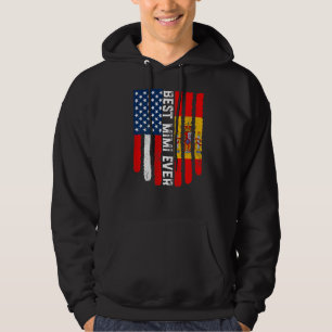 American Flag & Spain Flag Best Mimi Ever Family Hoodie