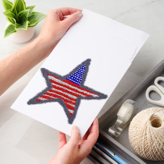 American Flag sparkle star Envelope Mailers
