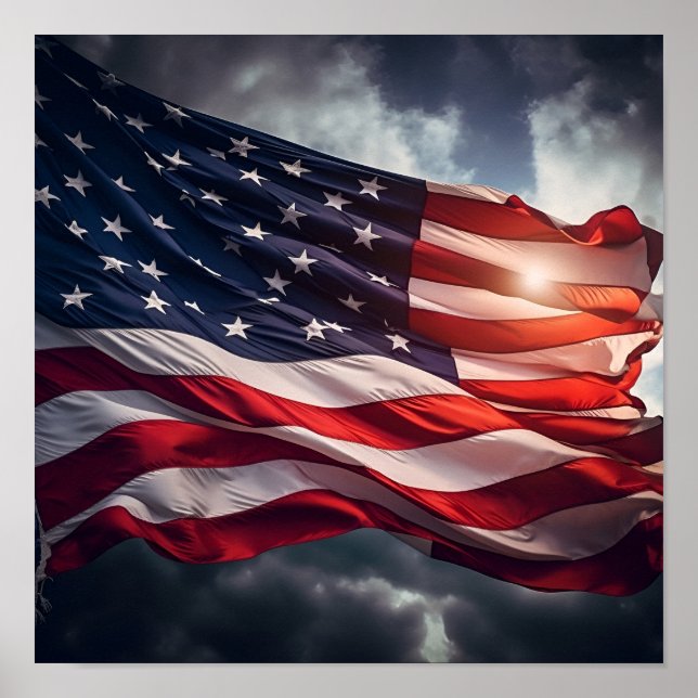 American flag special effects print (Front)