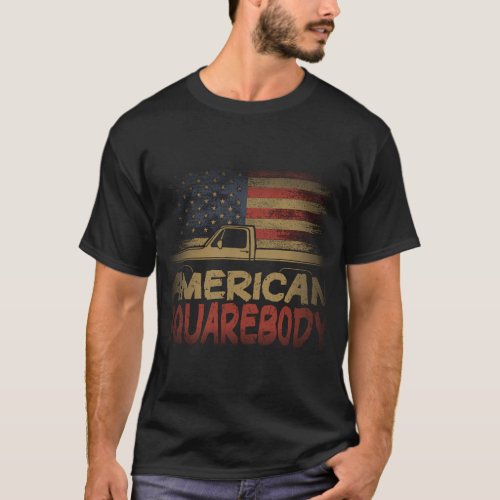 American Flag Square Body _ American Squarebody Tr T_Shirt