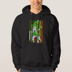 American Flag St Patrick S Day Funny Unicorn Lover Hoodie
